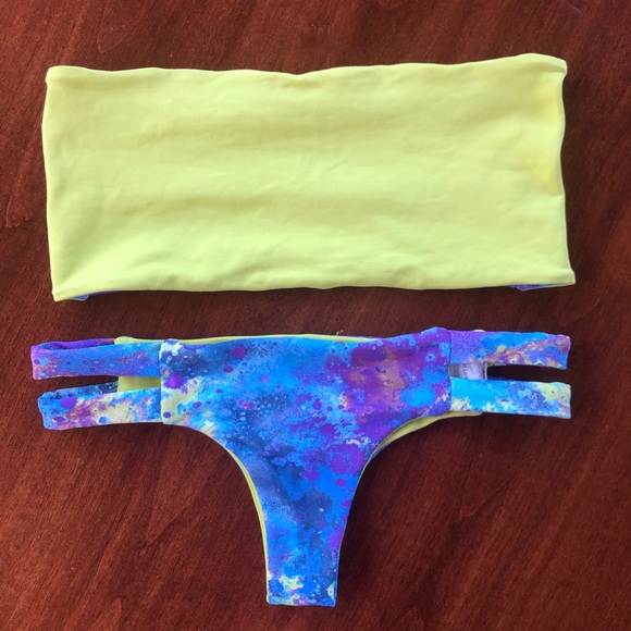 ❌SOLD❌ San Lorenzo Reversible Neon Bikini Set - Picture 3 of 4